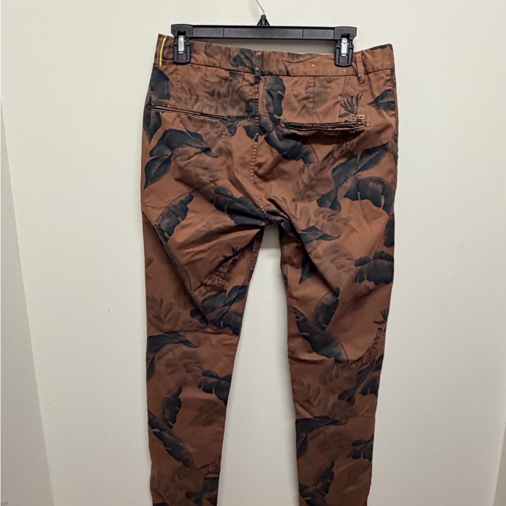 Scotch & Soda Brown Leaf Print Chinos - image 4